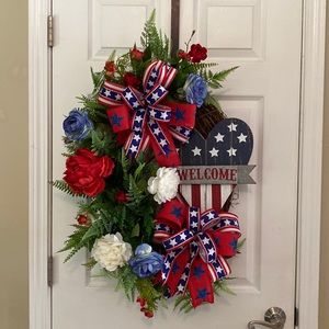 BLACK FRIDAY SALE Americana/Patriotic Welcome Wreath